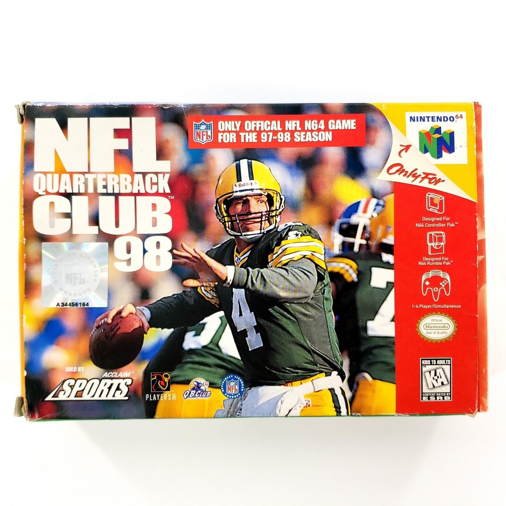 NFL Quarterback Club 98 (Nintendo 64, 1997) Authentic Complete Tested & Works - Picture 6 of 16
